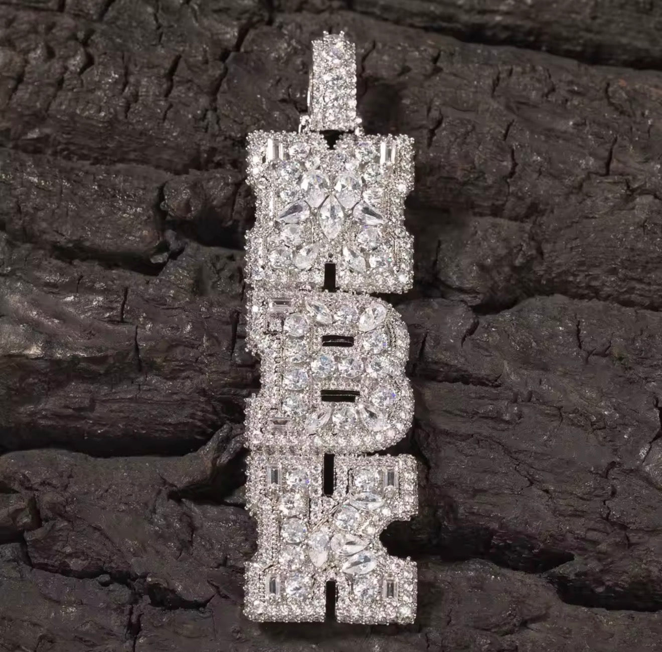 Vibrant Vertical Name Pendant