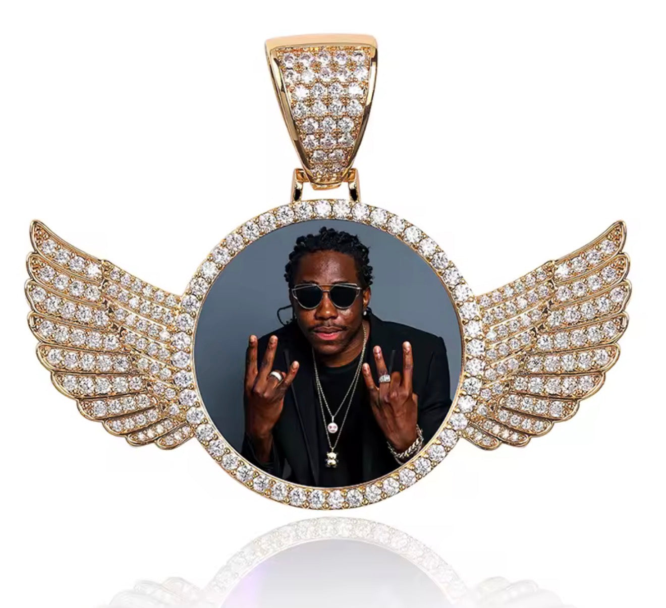 Angel Wing Picture Memorial Pendant