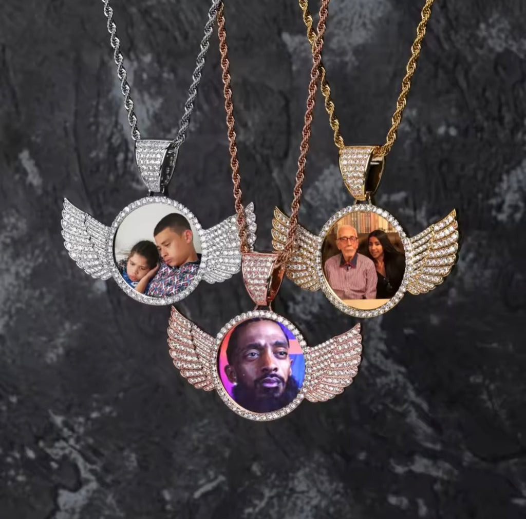 Angel Wing Picture Memorial Pendant